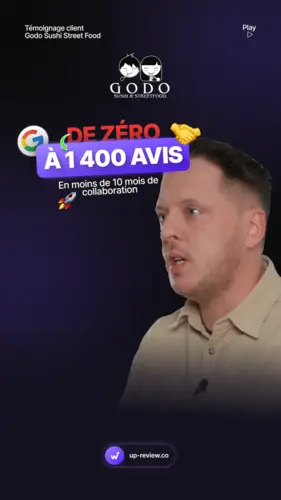 Up Review avec exemple de Godo sushi comme logiciels de gestions pour restaurant